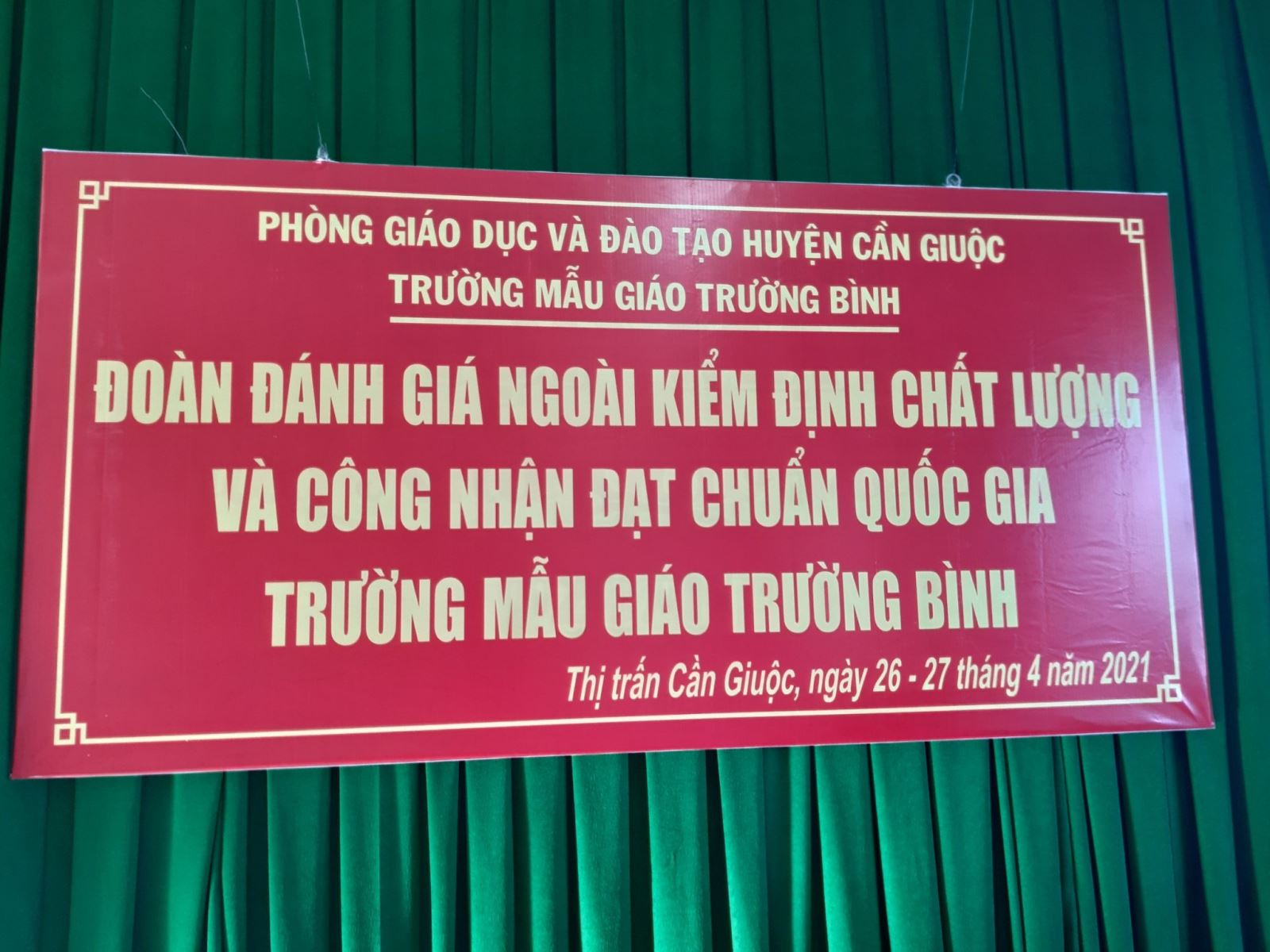 ĐOÀN ĐÁNH GIÁ NGOÀI KIỂM ĐỊNH CHẤT LƯỢNG GIÁO DỤC VÀ CÔNG NHẬN ĐẠT CHUẨN QUỐC GIA 26/4/2021